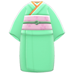 Simple Visiting Kimono Pale green