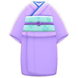 Simple Visiting Kimono Wisteria