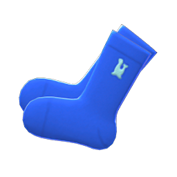 Simple-accent Socks Blue