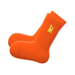 Simple-accent Socks Orange