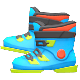 Animal Crossing Ski Boots|Light blue Image