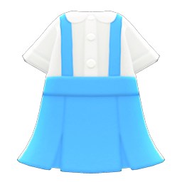 Animal Crossing Skirt With Suspenders|Blue Image