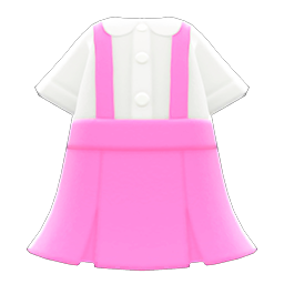 Skirt With Suspenders Pink