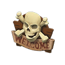 Animal Crossing Skull Doorplate|Brown Image