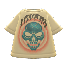 Animal Crossing Skull Tee|Beige Image