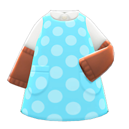 Animal Crossing Sleeved Apron|Blue Image