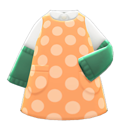 Sleeved Apron Orange