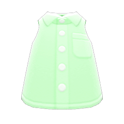 Sleeveless Dress Shirt Green