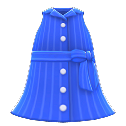 Animal Crossing Sleeveless Shirtdress|Blue Image