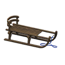 Animal Crossing Sleigh|Dark brown Image