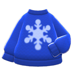 Animal Crossing Snowflake Sweater|Blue Image