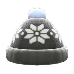 Animal Crossing Snowy Knit Cap|Black Image
