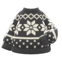 Animal Crossing Snowy Sweater|Black Image