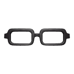 Animal Crossing Square Glasses|Black Image