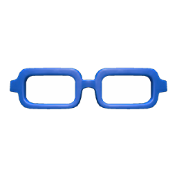 Square Glasses Blue