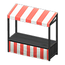 Stall Black / Red stripes