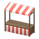 Stall Dark brown / Red stripes