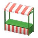 Stall Green / Red stripes