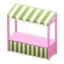 Stall Pink / Green stripes