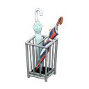 Standard Umbrella Stand Silver / Red & white & blue