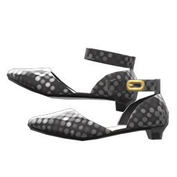 Animal Crossing Strappy Heels|Black Image