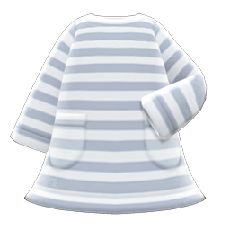 Striped Dress Gray