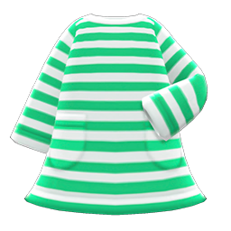 Striped Dress Green