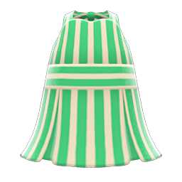 Animal Crossing Striped Halter Dress|Green Image