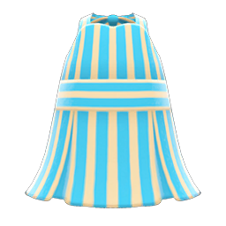 Striped Halter Dress Light blue