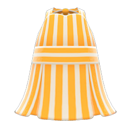 Striped Halter Dress Orange