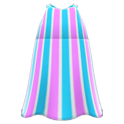 Animal Crossing Striped Maxi Dress|Blue Image