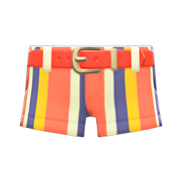 Striped Shorts Red