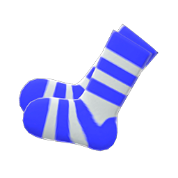 Animal Crossing Striped Socks|Blue Image