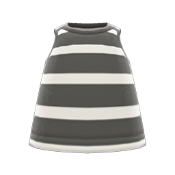 Animal Crossing Striped Tank|Black Image