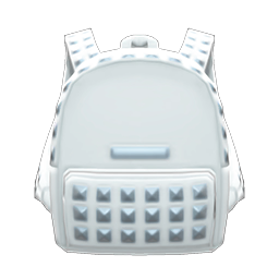 Studded Backpack White