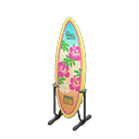 Surfboard Hibiscus flowers