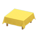 Table With Cloth Yellow