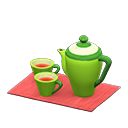 Tea Set Green / Red