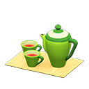 Tea Set Green / Yellow