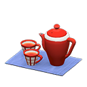 Tea Set Red / Blue