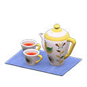 Tea Set White / Blue