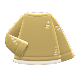 Animal Crossing Thread-worn Sweater|Beige Image
