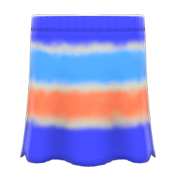 Animal Crossing Tie-dye Skirt|Blue Image