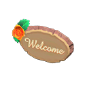 Animal Crossing Timber Doorplate|Ash brown Image