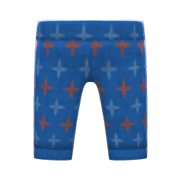 Animal Crossing Traditional Monpe Pants|Blue Image