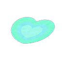 Animal Crossing Turquoise Heart Rug Image