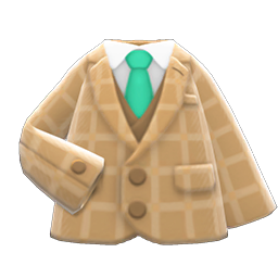 Animal Crossing Tweed Jacket|Beige Image