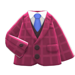 Tweed Jacket Berry red