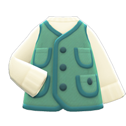 Animal Crossing Tweed Vest|Green Image