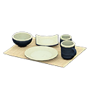 Animal Crossing Unglazed Dish Set|Deep blue Image